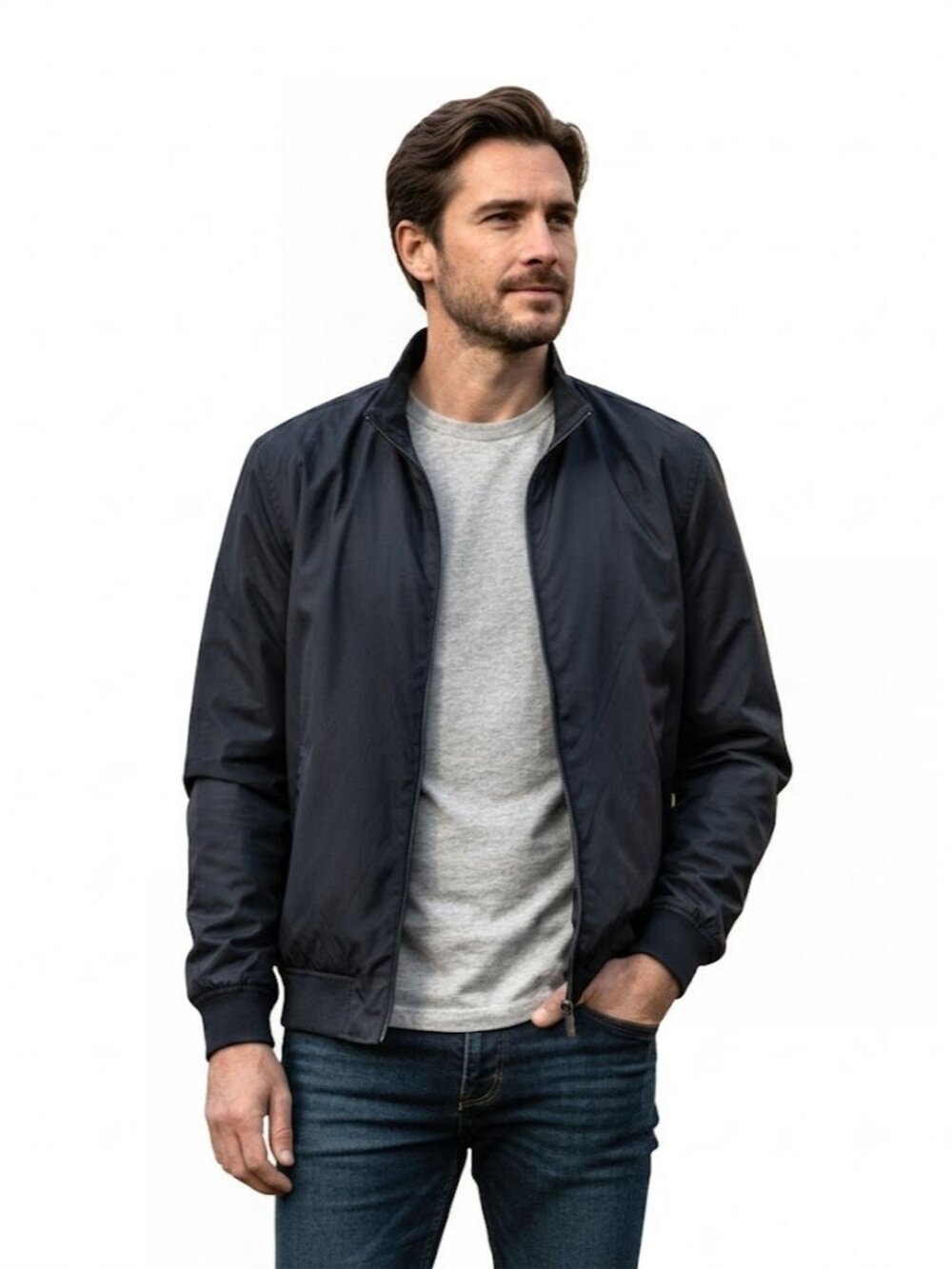 7 Diamonds Navy Loosid Jacket, Mens Size Medium